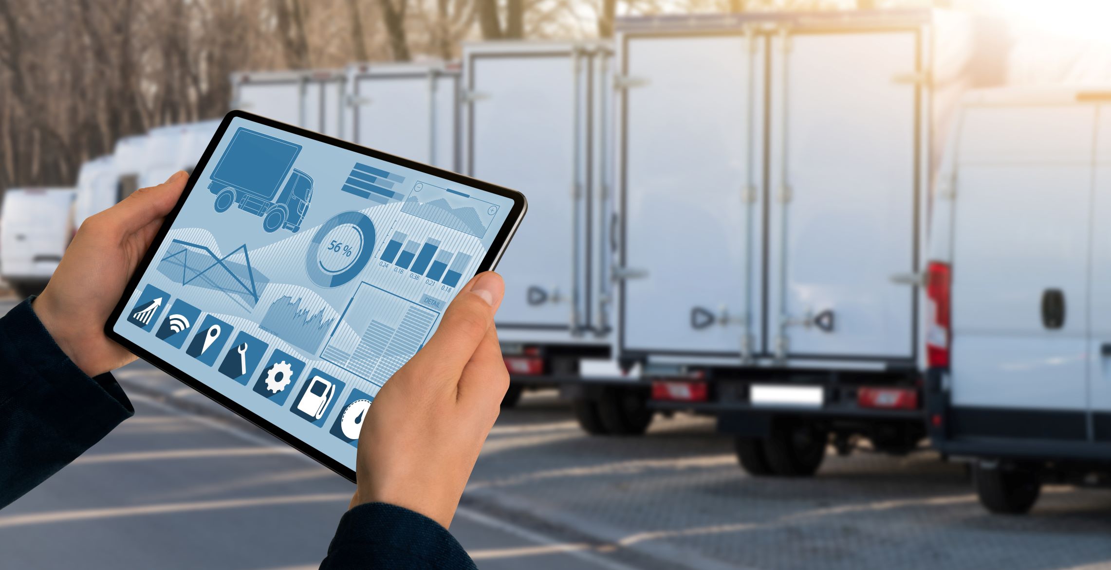 Managing a fleet of trucks on a tablet